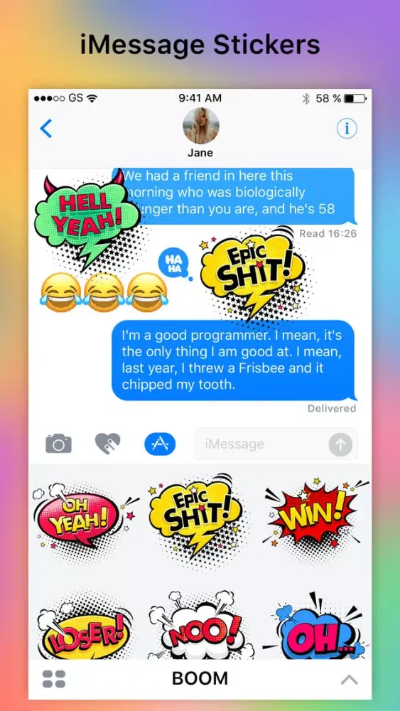 BOOM - Funny Comic Stickers স্ক্রিনশট