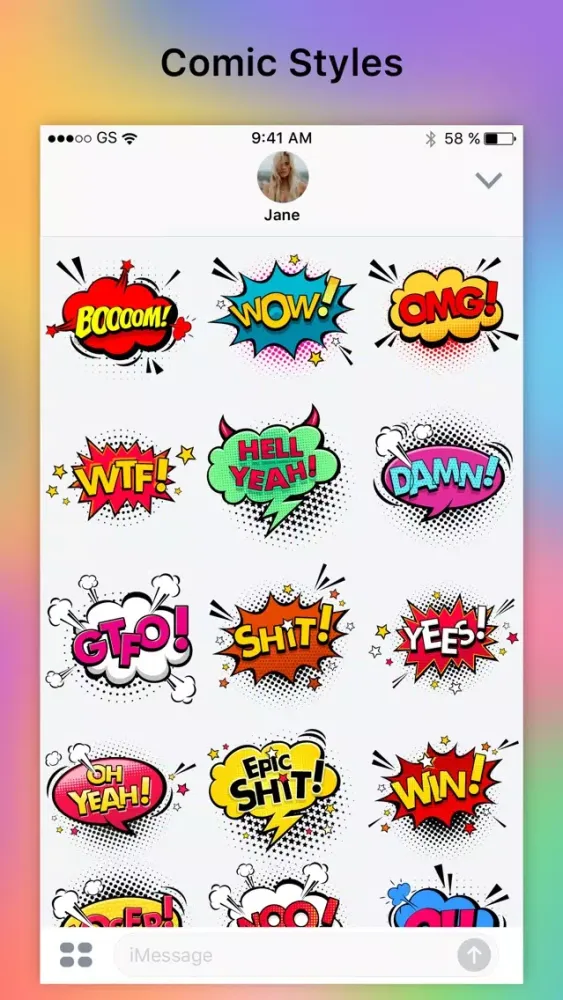BOOM - Funny Comic Stickers স্ক্রিনশট