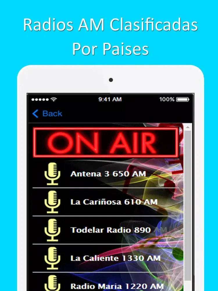 ภาพหน้าจอของ Radio AM Radio En Vivo iPad 
