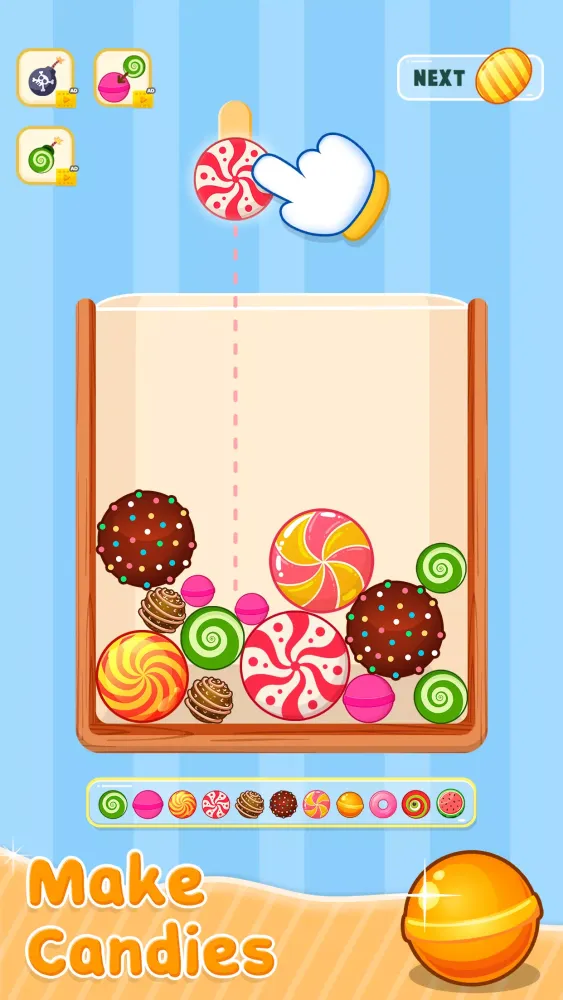 Zrzuty ekranu Merge Candy: Drop & Merge Game