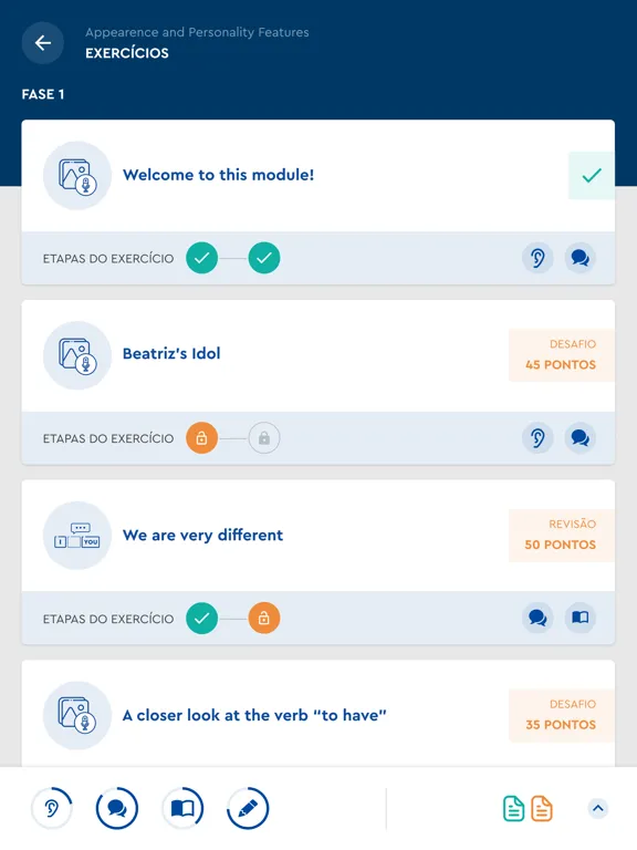 Tangkapan layar aptc Idiomas iPad 