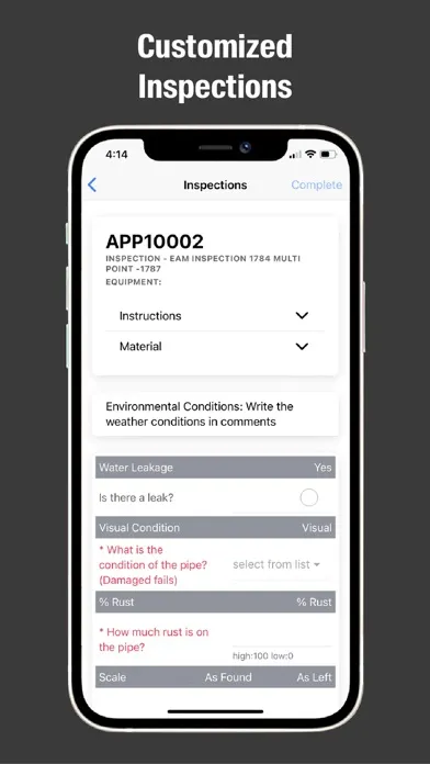 Aptean EAM Mobile Screenshots