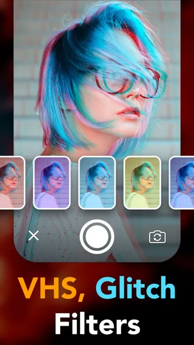 Tangkapan layar DAZZ CAM - Glitch Effect VHS