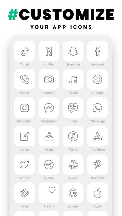 ภาพหน้าจอของ ThemeKit Aesthetic Icon Themer