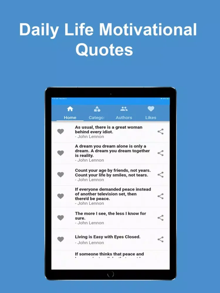Zrzuty ekranu Daily Life Motivational Quotes iPad 