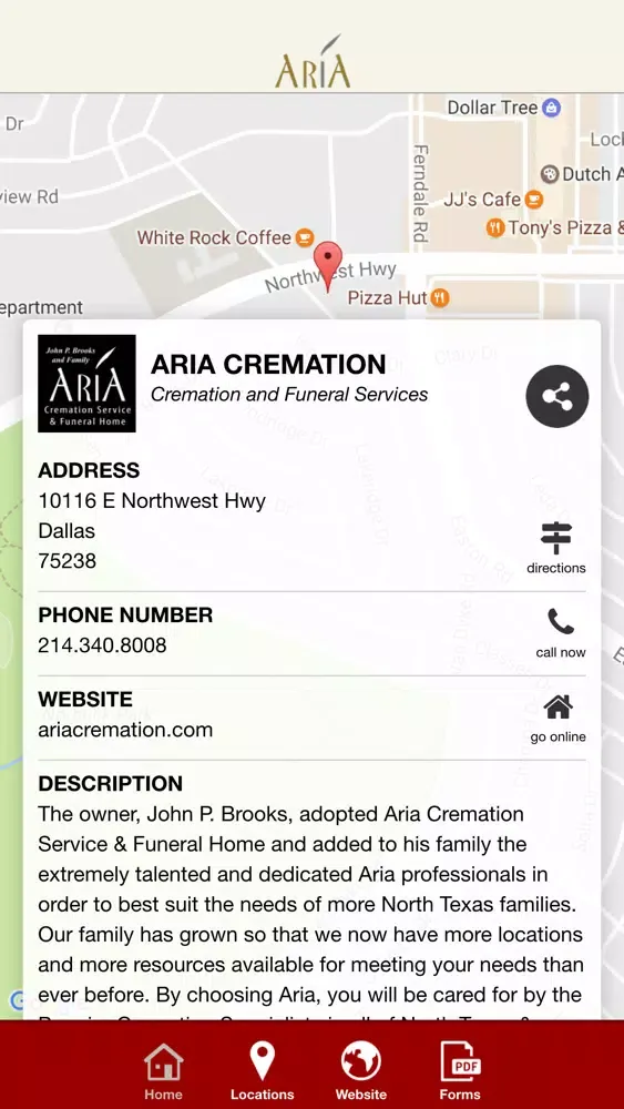 Aria Cremation Ekran Görüntüleri