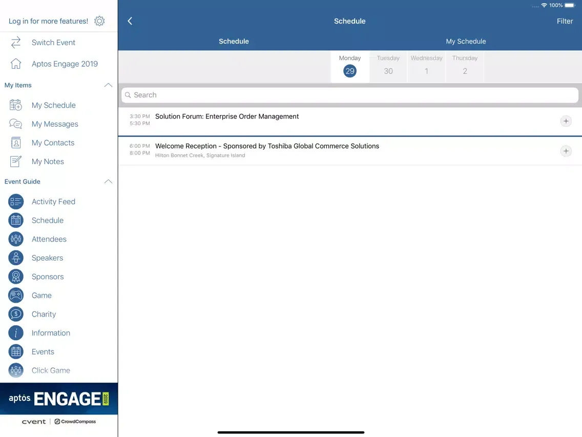 Aptos Engage iPad 应用截图