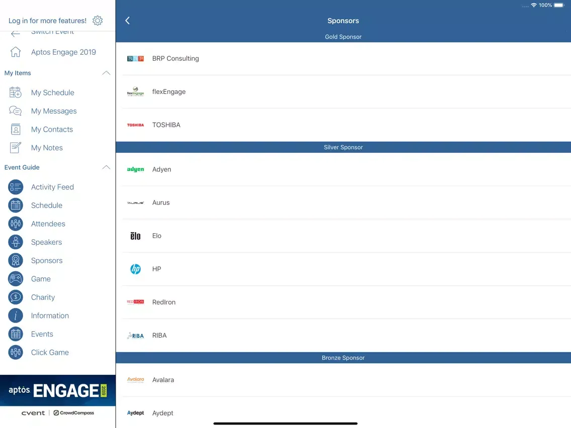 Aptos Engage iPad 应用截图