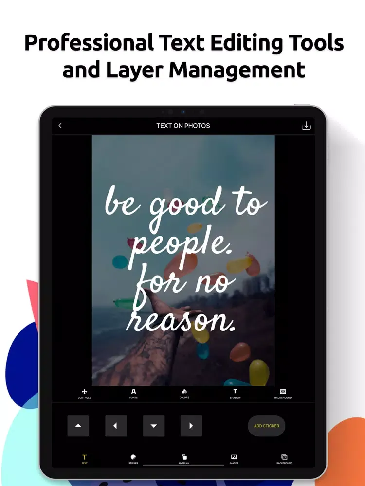 Phont- Text On Photos iPad  Screenshots