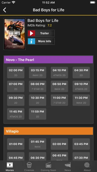 Cinema Qatar - Lite سکرین شاٹس