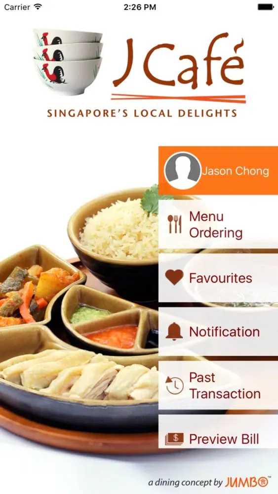 Tangkapan skrin J Café – Order Food Online