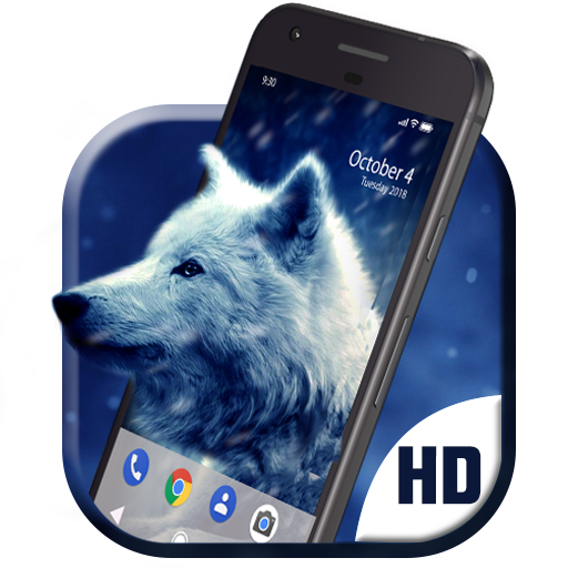 Galaxy ice wolf live wallpaper