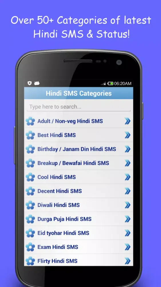 Zrzuty ekranu Hindi Status & SMS Collection