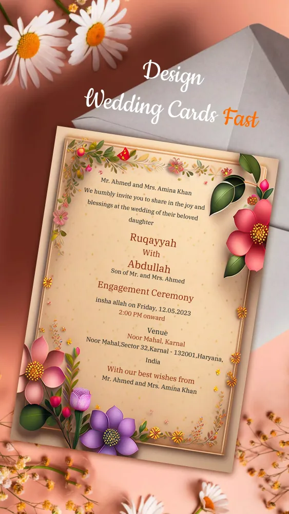 Capturas de pantalla de Wedding Invitation Maker