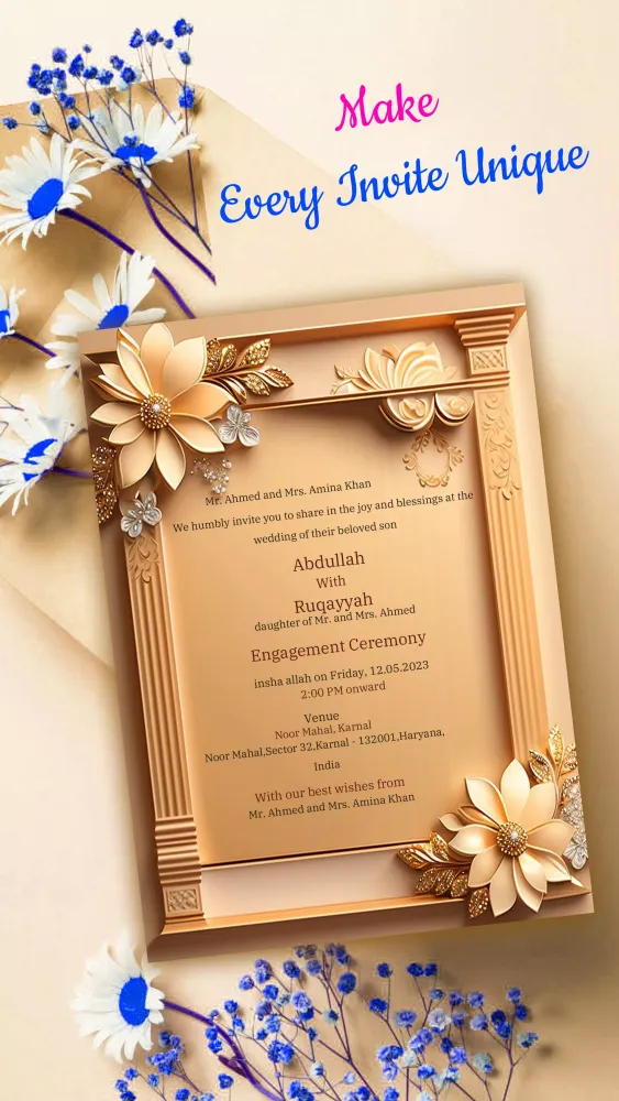 Capturas de pantalla de Wedding Invitation Maker