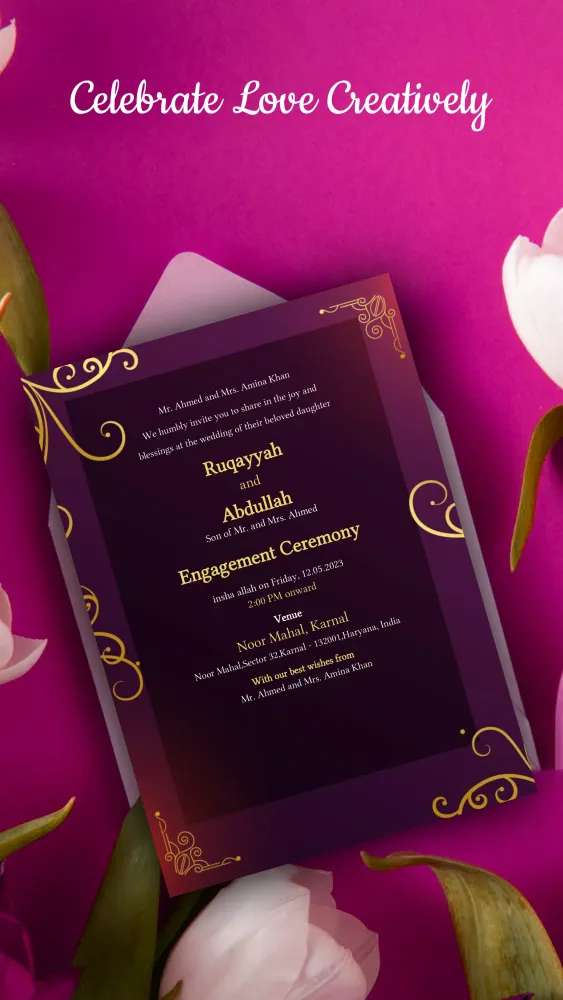 Capturas de pantalla de Wedding Invitation Maker