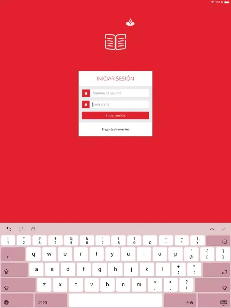 Ảnh chụp màn hình của Biblioteca Digital Santander iPad 