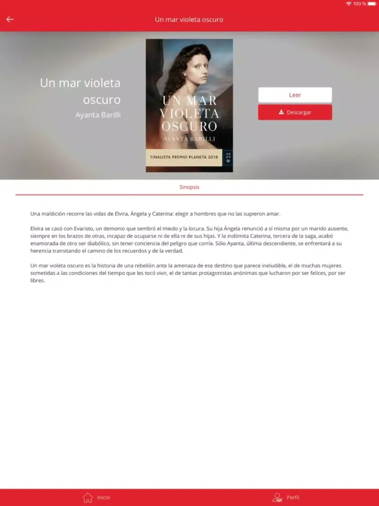 Ảnh chụp màn hình của Biblioteca Digital Santander iPad 