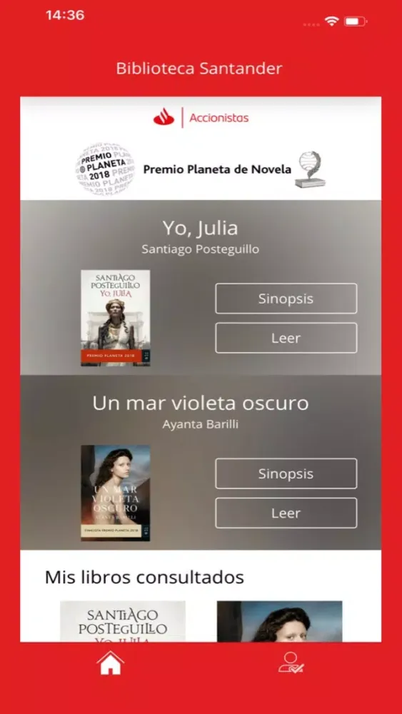 Ảnh chụp màn hình của Biblioteca Digital Santander