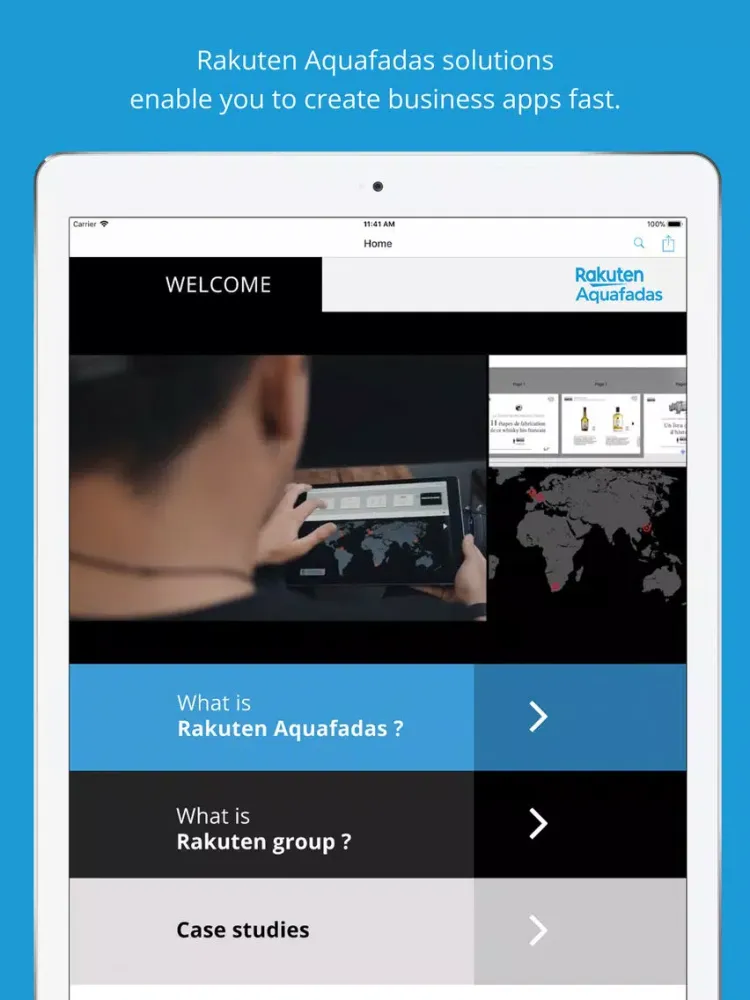 Tangkapan skrin Rakuten Aquafadas iPad 