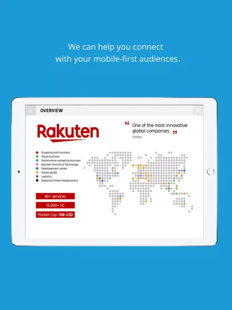 Tangkapan skrin Rakuten Aquafadas iPad 