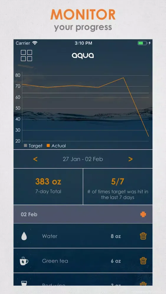 Aqua - Daily Water Tracker App স্ক্রিনশট