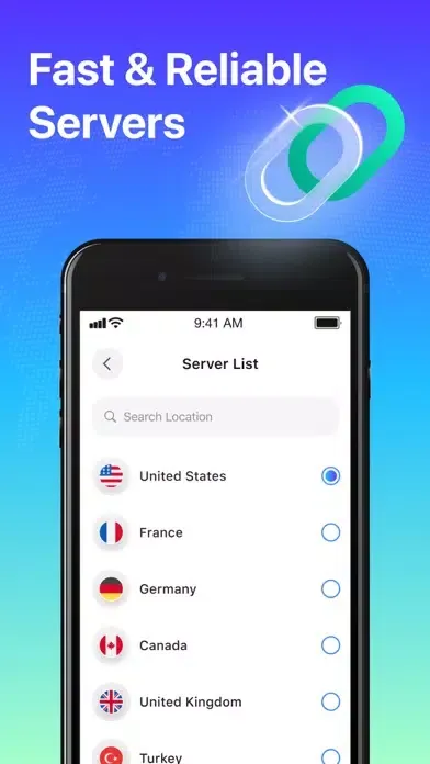 Tangkapan layar Aquamarine VPN