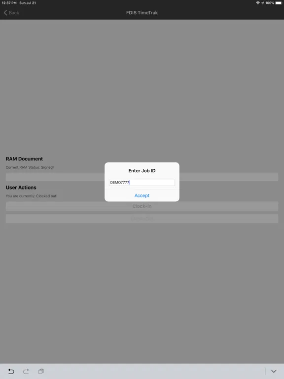 FDIS-TimeTrak iPad 应用截图