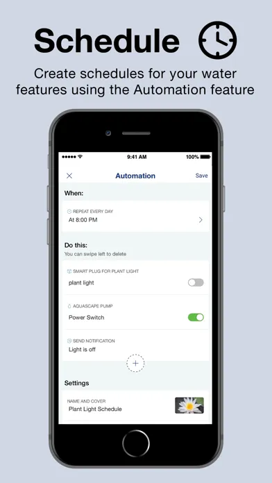 Ảnh chụp màn hình của Aquascape Smart Control App