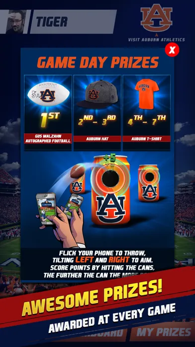 Tangkapan skrin Auburn Play Live