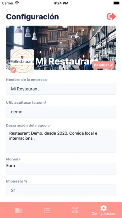 Tangkapan skrin Aqui Tu Carta