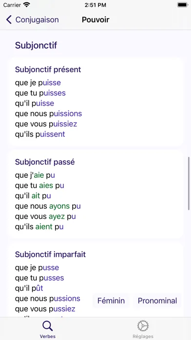 Скриншоты Savoir Conjuguer