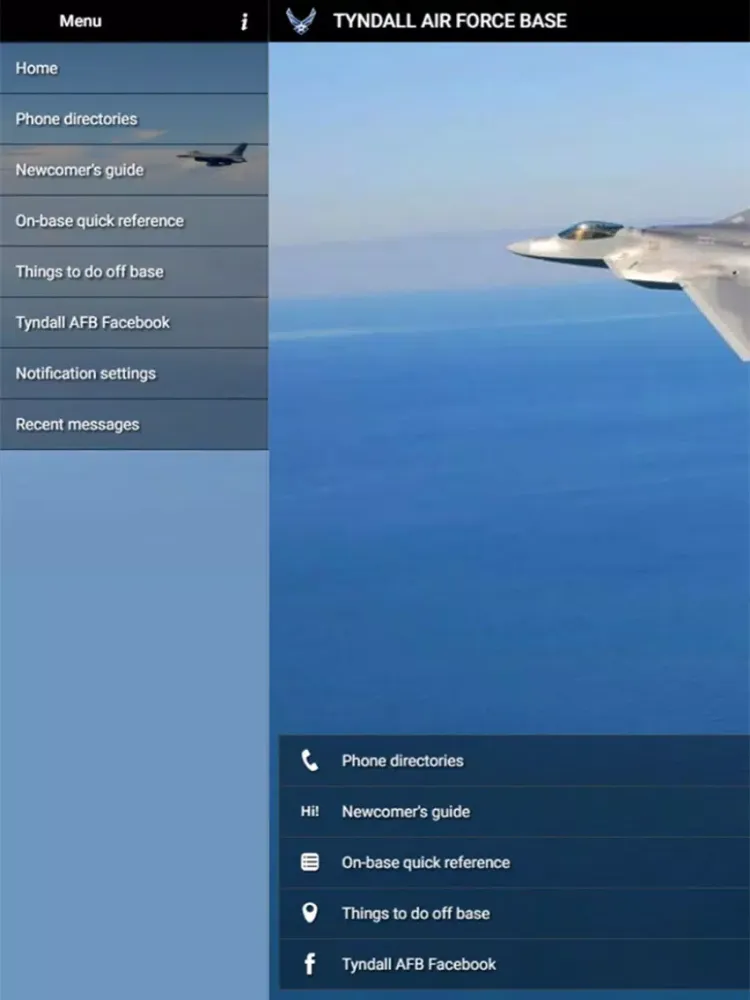 Tangkapan layar Tyndall Base Guide iPad 