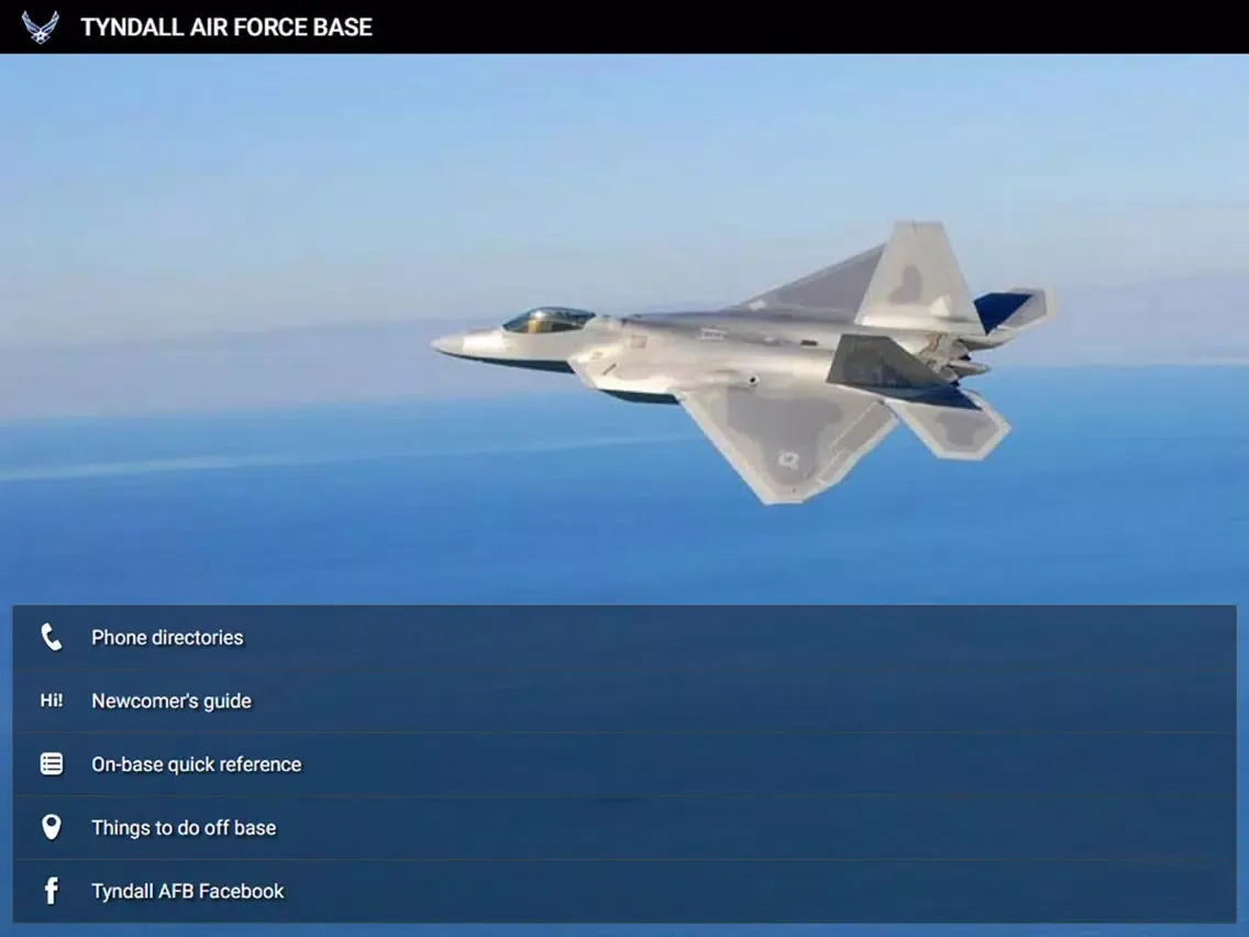 Tangkapan layar Tyndall Base Guide iPad 
