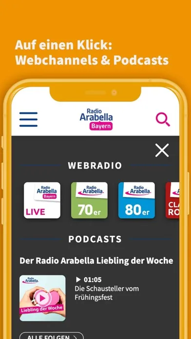 Zrzuty ekranu Radio Arabella Bayern