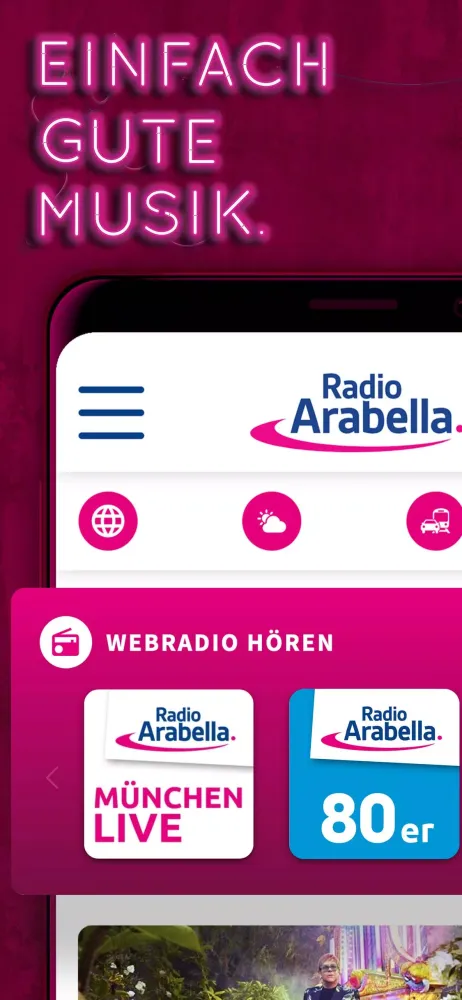 Tangkapan skrin Radio Arabella München