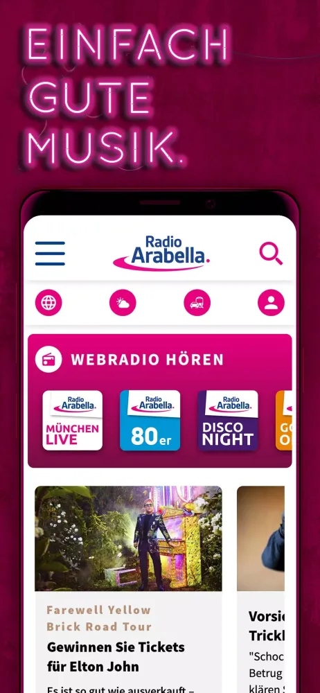 Tangkapan skrin Radio Arabella München