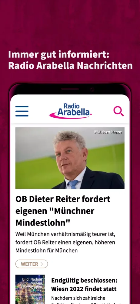 Tangkapan skrin Radio Arabella München