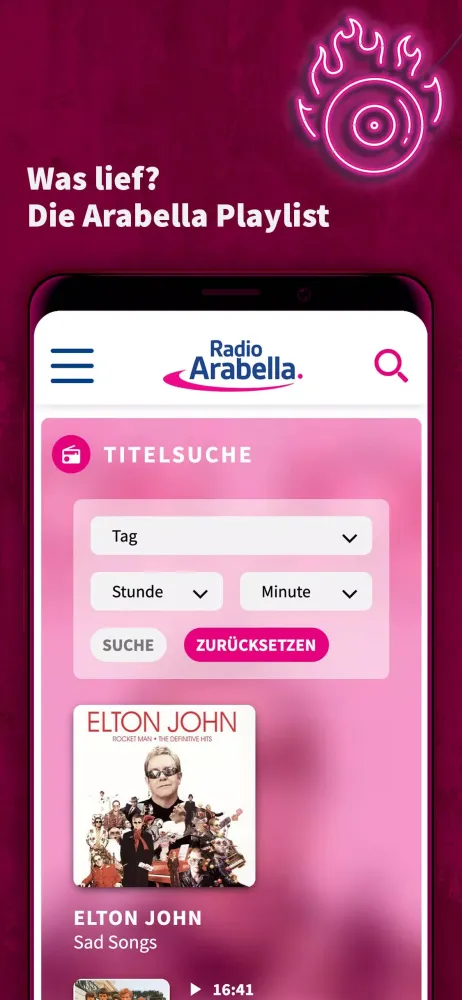 Tangkapan skrin Radio Arabella München
