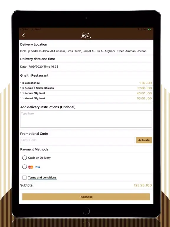 Screenshot di Ghaith Restaurant iPad 