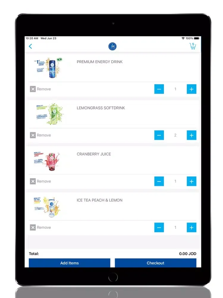 Ảnh chụp màn hình của REALMIX JO iPad 