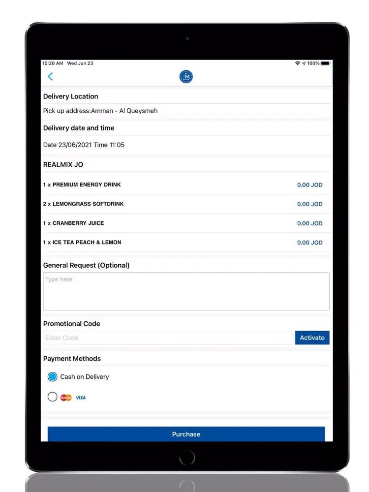 Ảnh chụp màn hình của REALMIX JO iPad 