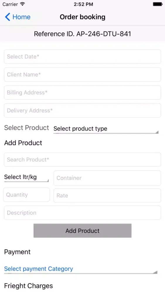 Tangkapan layar Arabian Petroleum SalesApp
