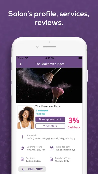 Captures d'écran de Salon - Beauty Booking