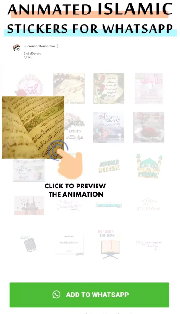 Capturas de pantalla de Animated Islamic WastickerApp
