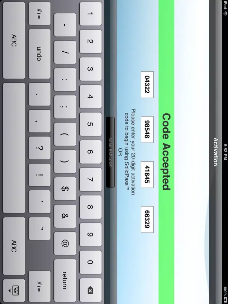 SolidPass Two-Factor Authentication iPad  스크린샷