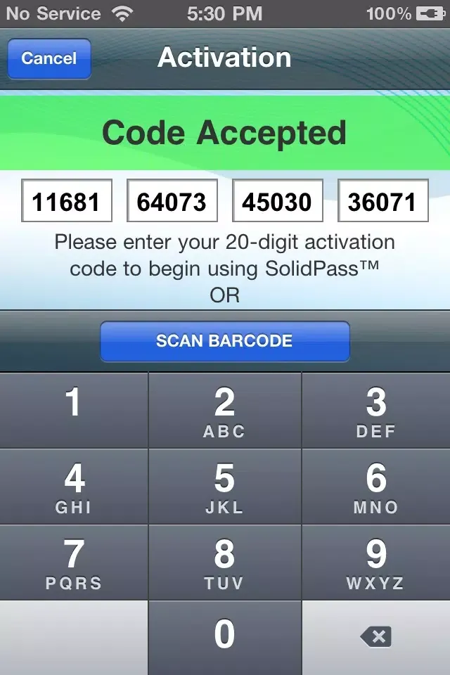 SolidPass Two-Factor Authentication 스크린샷