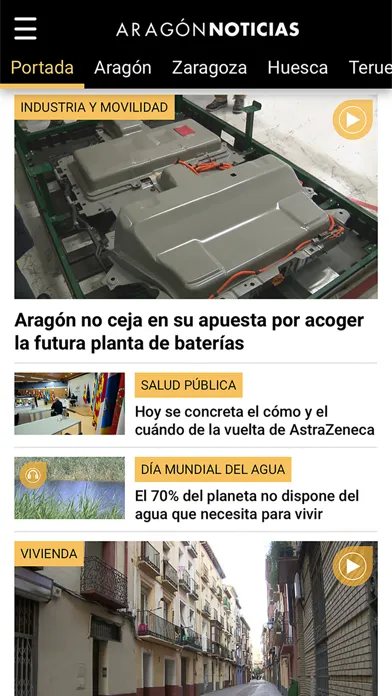 Screenshot di Aragón Noticias