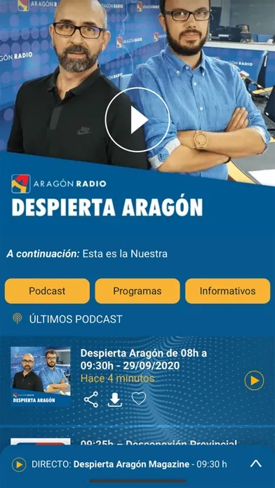 Aragón Radio App Screenshots