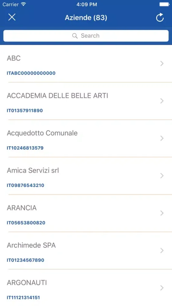 Zrzuty ekranu Fatture In Tasca